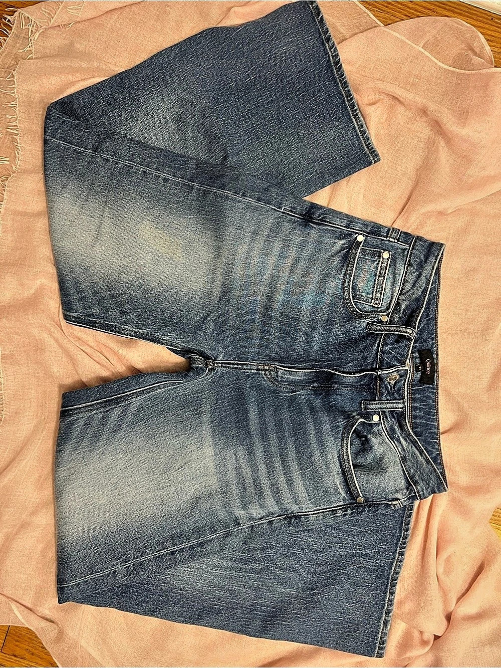 Quince Bell Stretch Relaxed Straight Jeans Blue Jeans Waist 27 EUC